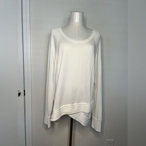 Athleta Serenity Criss Cross Women’s Sweatshirt Ivory XL